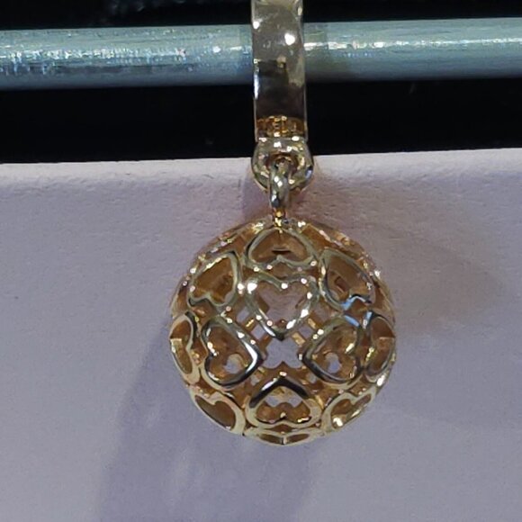 Authentic Pandora *Retired *Rose Harmonious Hearts Pendant Charm 787255 - Picture 5 of 12